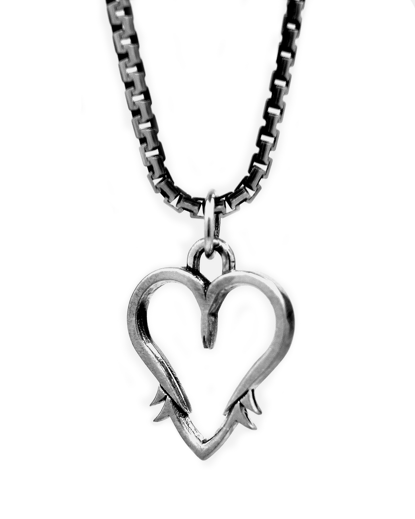 Akute Heart of Valhalla Pendant and Athena Chain (Antique)