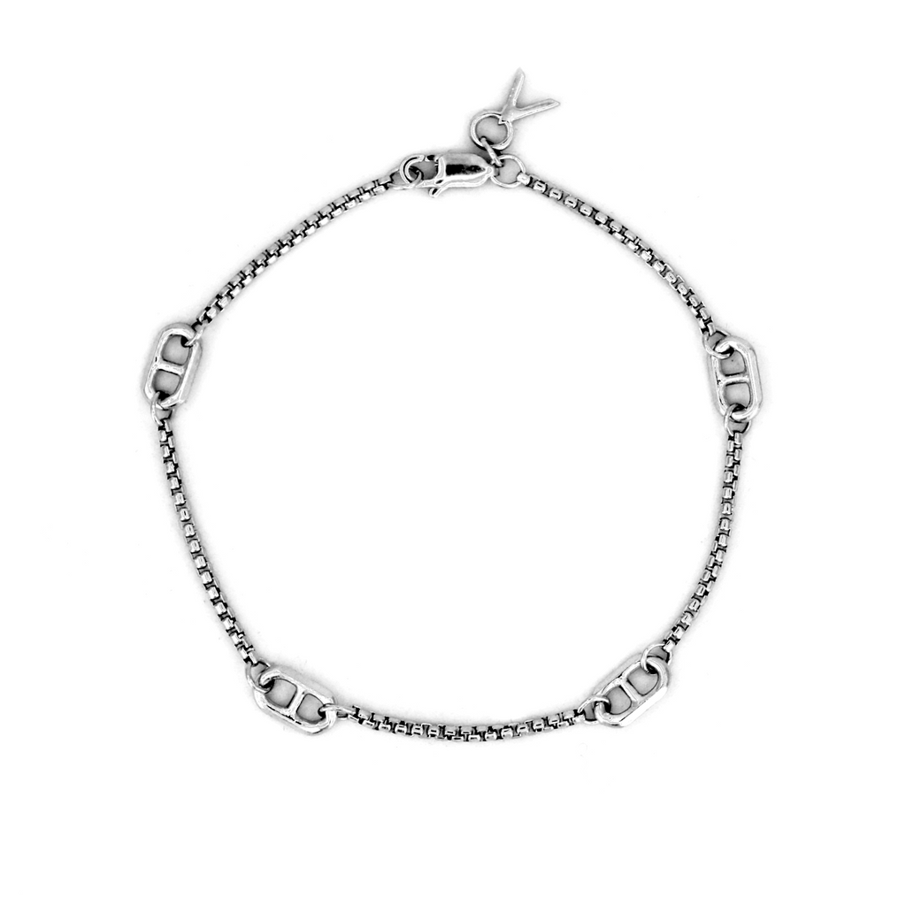 Atlantic Bracelet - Four Step Motif on August Chain