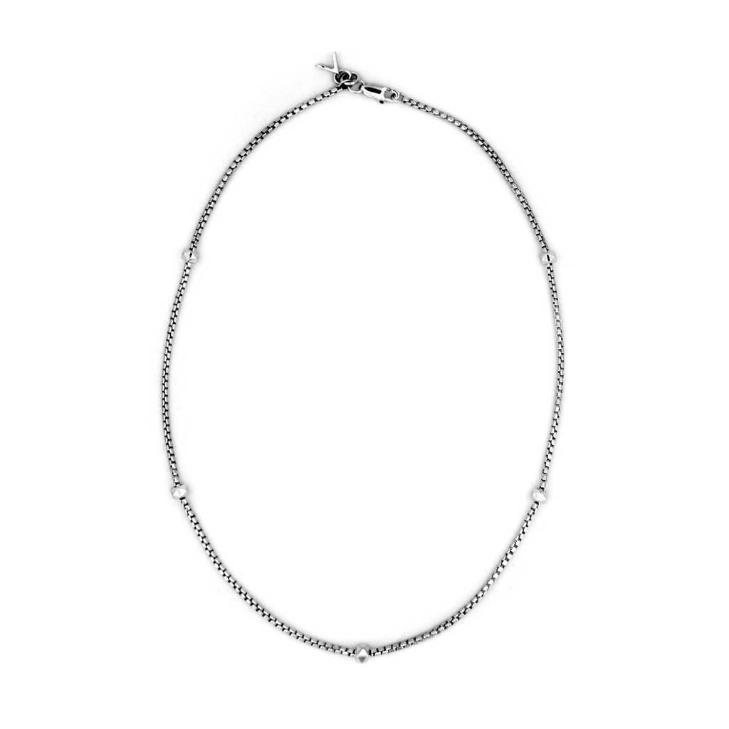 Pyramid Necklace - 5 Step Motif on August Chain